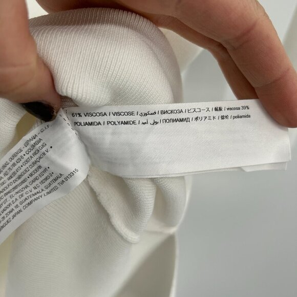 ADOLFO DOMINGUEZ White Black Boat Neck Half Sleeve Knit Shirt Size Small - Picture 8 of 9